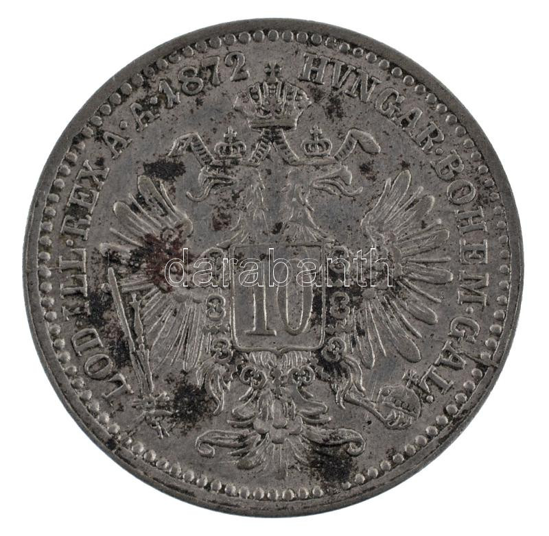 Ausztria 1872. 10kr Ag 'Ferenc József' T:2,2- Austria 1872. 10 Kreuzer Ag 'Franz Joseph' C:XF,VF Krause KM#2206 - Image 2