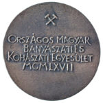 1967. 'Soltz Vilmos 1833-1901 / Országos Magyar Bányászati és Kohászati Egyesület' ezüstpatinázott bronz emlékérem (70mm) T:1 - Image 2