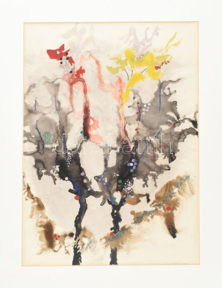 Marsovszky Endre (1916-1989): Giocoso. Vegyes technika, papír, jelezve jobbra lent, paszpartuban, 41x28,5 cm