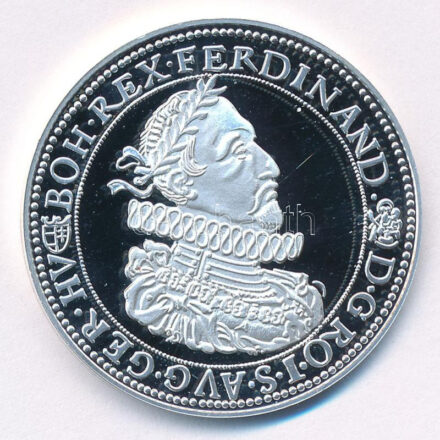 DN 'Magyar tallérok utánveretben - II. Ferdinánd tallérja 1632' Ag emlékérem tanúsítvánnyal (20g/0.999/38,6mm) T:PP