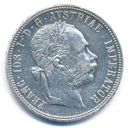 Ausztria 1886. 1Fl Ag 'Ferenc József' T:2,2- fülnyom Austria 1886. 1 Florin Ag 'Franz Joseph' C:XF,VF ear mark Krause KM#2222