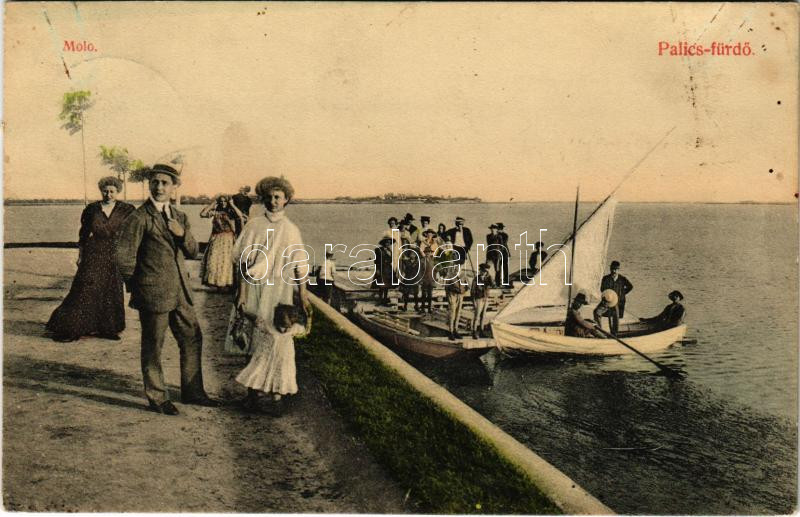 1910 Palics-fürdő, Palic; molo / pier (Rb)