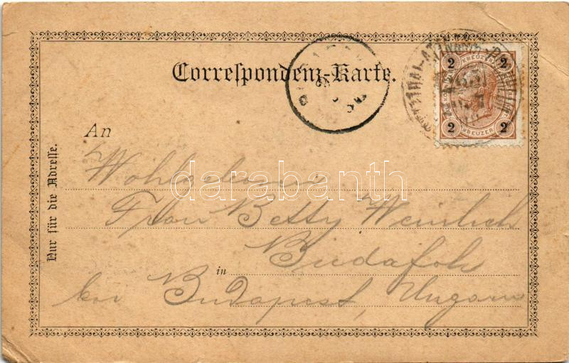 1898 (Vorläufer) Bad Ischl + 'SELZTHAL-ATTNANG-PUCHHEIM' vasúti mozgóposta (tears) - Image 2