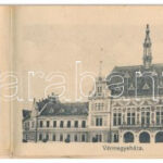 1911 Déva, vár. Hirsch Adolf kiadása - Kemény hátú leporellolap 12 kis képpel / castle. thick wooden leporellocard with 10 mini pictures (szakadások / tears) - Image 2