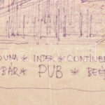 cca 1970-1980 Székely László (1932-) díszlettervező tervei, rajzai, grafikái össz. 8 db, többek közt a Hotel Duna Intercontinental Budapest randevúbár-pub 2 db egyedi rajzú beépítési terve. Klf. technikák, papír, többségében - Image 3