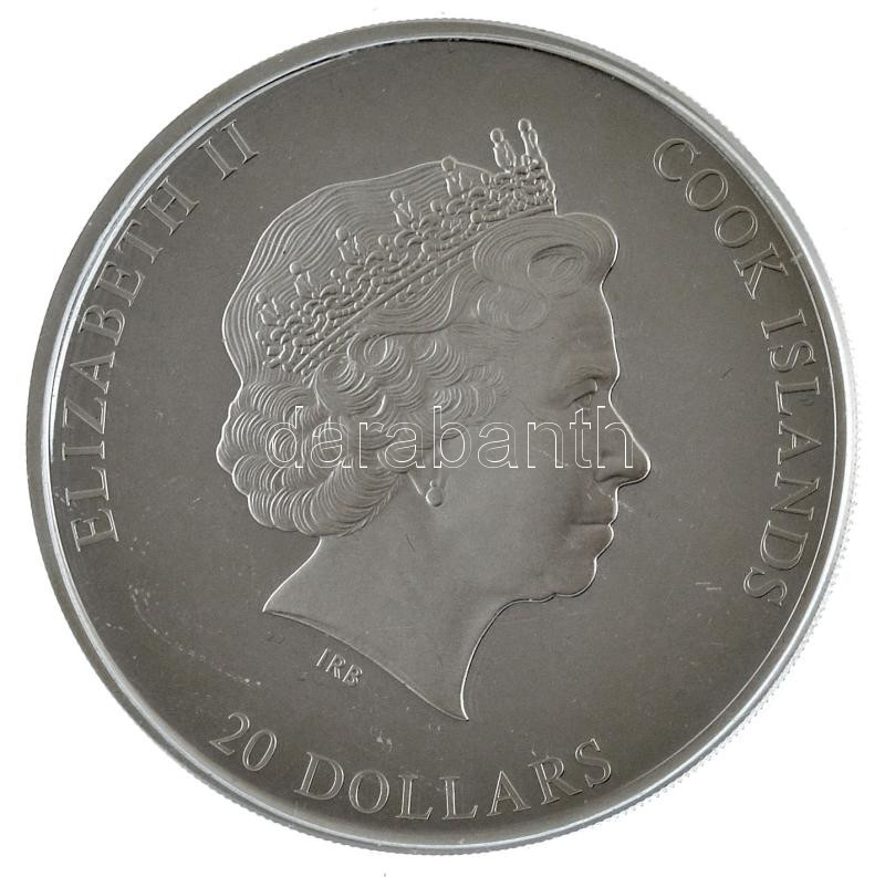 Cook-szigetek 2016. 20$ Ag kivehető Au érmével, 'II. Erzsébet / Három királyok ereklyetartó', '308'-as sorszámmal (Au: 7,09g/0.999, Ag: 93,3g/0.999) T:1- (PP) Cook Islands 2016. 20 Dollars Ag with removable, 'Elizabeth II / Shrine of the - Image 2