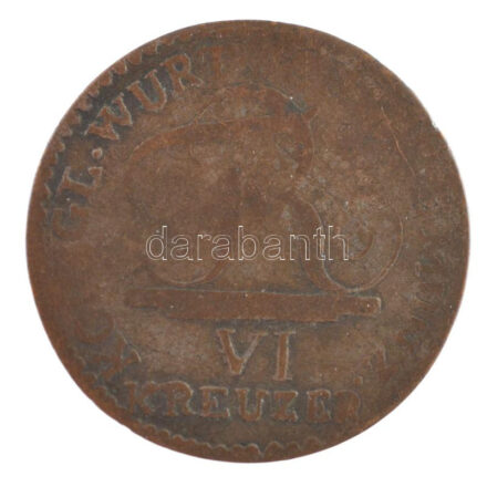 Német Államok / Württemberg 1811. 6kr Ag 'I. Frigyes' T:3 German States / Württemberg 1811. 6 Kreuzer Ag 'Friedrich I' C:F Krause KM#495