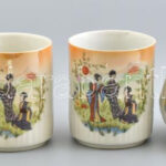 3+1 db keleti mintás Zsolnay porcelán bögre. Matricás, jelzett, hibátlan