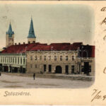1899 (Vorläufer) Szászváros, Broos, Orastie; utca, F. Eisenmenger üzlete / street view, shop (EK)