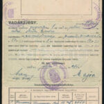 1942 Vadászjegy tábornok részére, fénykép nélkül