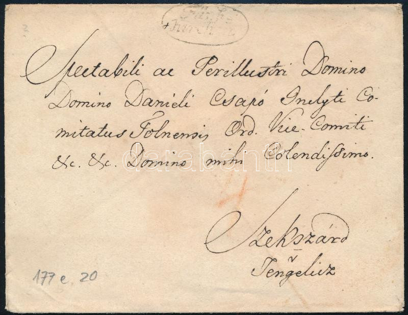 cca 1800 Pécsi püspök viaszpecsétes boríték, tartalom nélkül - Image 2