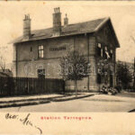 Teregova, Terregova; Station / vasútállomás. Bonna Sándor kiadása / railway station (Rb)