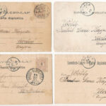 1899 (Vorläufer) Eszék, Essegg, Osijek; 4 db régi hosszú címzéses képeslap / 4 pre-1900 postcards - Image 2