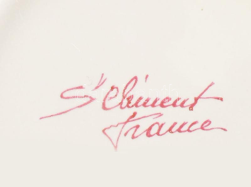 St. Clement francia tortatál, fajansz, jelzett, hibátlan, d: 33 cm - Image 2