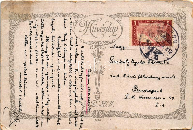 1920 Sopron, Ödenburg; Fő tér. I.L.W.II. 8267. Művészlap s: J. Kränzle (r) - Image 2