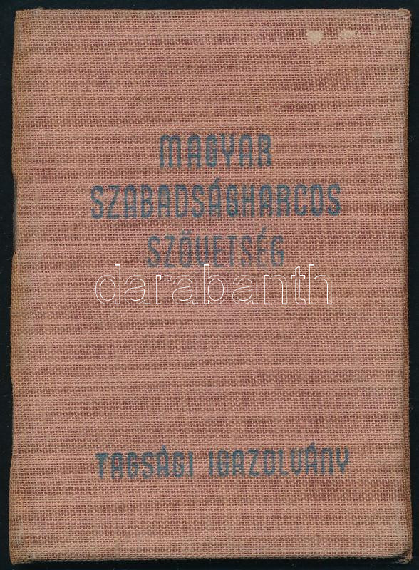 1952-53 Magyar Szabadságharcos Szövetség tagsági igazolvány, bélyegekkel. - Image 2
