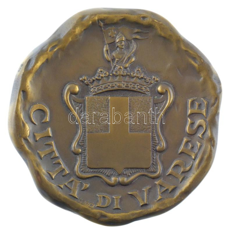 Olaszország DN 'Citta' di Varese' kétoldalas bronz emlékérem. Szign.: Tanci (~76mm) T:1- Italy ND 'Citta' di Varese' double-sided bronze commemorative medallion. Sign.: Tanci (~76mm) C:AU - Image 2