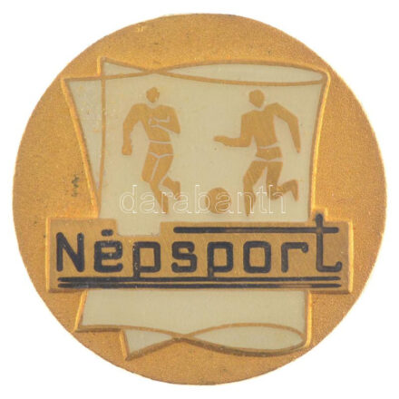 1970. 'Népsport' kétoldalas fém emlékérem eredeti tokban (30mm) T:1- tok belsejében a szivacs foszlott