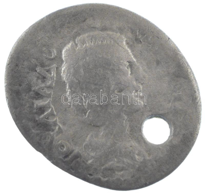 Római Birodalom / Caesarea / Kappadókia / Julia Domna 210-211. Drachma Ag (1,80g) T:3 lyukasztva Roman Empire / Caesarea / Cappadocia / Julia Domna 210-211. Drachma Ag 'IOYAIA AOMNA AYT / MHTPO KAICAP NE omega - ETIE' (1,80g) C:F holed