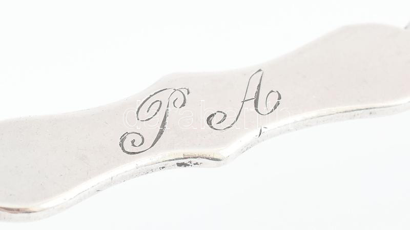 Ezüst (Ag) késbak, P A monogrammal, jelzett, h: 9,5 cm, nettó: 29 g - Image 2
