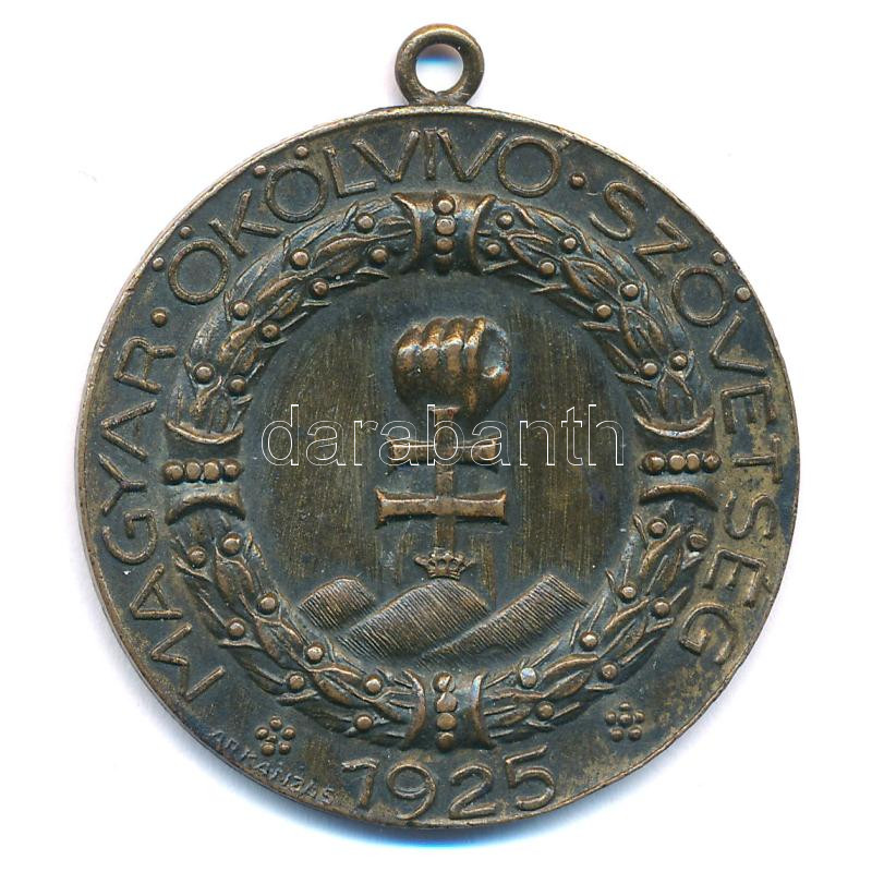 1932. 'Magyar Ökölvívó Szövetség 1925 / Budapest Bajnoksága III.' egyoldalas vert bronz díjérem 'Arkanzas' gyártói jellel T:2 patina