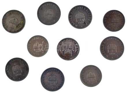 1893KB 20f Ni + 1894KB 10f Ni + 1909KB 10f Ni + 1916KB 20f Fe + 1918KB 10f Fe + 1920KB 20f Fe (4db) + 1940. 10f Fe T:1--3