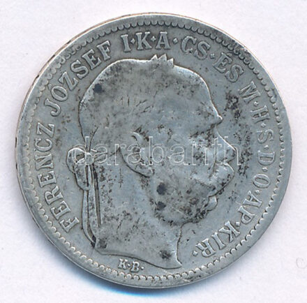 1893KB 1K Ag 'Ferenc József' T:2-,3 patina Adamo K5