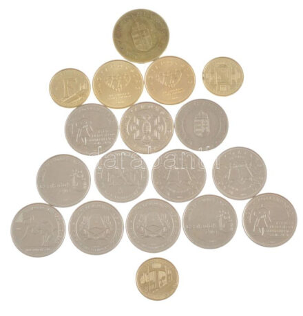 2021. 5Ft (3xklf) + 2020. 20Ft 'Tisztelet a hősöknek' (3x) + 2004-2020. 50Ft (12x) + 1995. 100Ft T:1-,2 közte patina