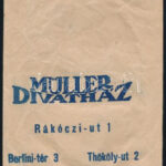 cca 1940-60 3 db reklám papírzacskó: Müller Divatház (Bp.); Forte; Nyár, üdülés, Pax golyóstolla, Kallus illsuztrácvióval (sérült). - Image 2