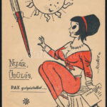 cca 1940-60 3 db reklám papírzacskó: Müller Divatház (Bp.); Forte; Nyár, üdülés, Pax golyóstolla, Kallus illsuztrácvióval (sérült). - Image 3