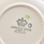 Johnson Bros angol porcelán tálka, 3 db, különböző mintával, XX. sz. eleje, matricás, jelzett, d: 10,5 cm - Image 2