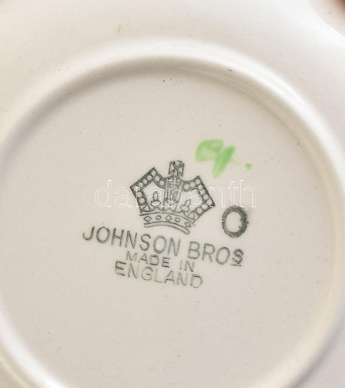 Johnson Bros angol porcelán tálka, 3 db, különböző mintával, XX. sz. eleje, matricás, jelzett, d: 10,5 cm - Image 2