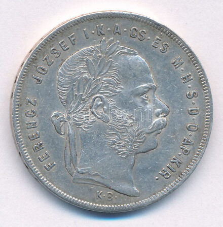 1879KB 1Ft Ag 'Ferenc József / Középcímer' T:2 kis ph. Adamo M15