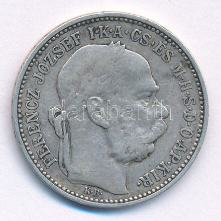 1894KB 1K Ag 'Ferenc József' T:2- patina Adamo K5