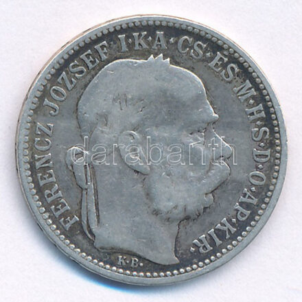 1894KB 1K Ag 'Ferenc József' T:3 patina Adamo K5