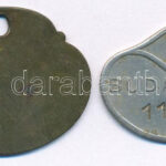 Budapest 1934. Cu-Zn ebvédjegy '4556' sorszámmal + Budapest 1937. Cu-Ni ebvédjegy '11229' sorszámmal T:1-,2 - Image 2