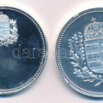 DN Címer mintás egyoldalas gravírozatlan fém proof emlékérem kapszulában (2xklf) (42mm) T:1- (PP)