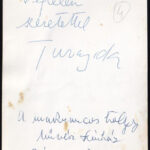 Turay Ida (1907-1997) színésznő dedikált későbbi nagyítású fotója, 12x14 cm