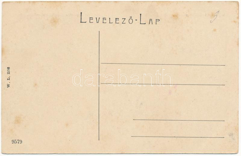 Csák, Csákova, Ciacova; Bahnhof / Pályaudvar, vasútállomás, gőzmozdony, vonat. W.L. 1106. / railway station, locomotive, train (fl) - Image 2