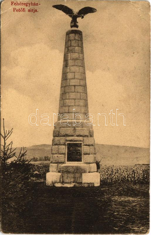 Fehéregyháza, Albesti, Weisskirch, Ferihaz; Petőfi síremléke. Teutsch Frigyes kiadása / monument (EB)