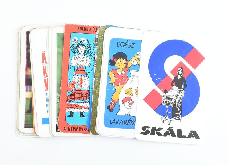 cca 1970-1980 Vegyes kártyanaptár tétel, 26 db