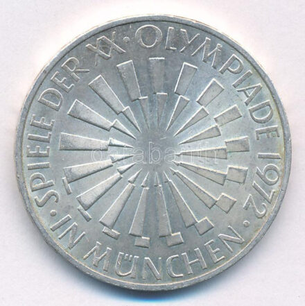 Német Szövetségi Köztársaság 1972. 10M Ag 'Nyári Olimpiai Játékok München / Spirál' T:1- FRG 1972F 10 Mark Ag 'Olympic Games Munich / Spiral' C:AU Krause KM#131
