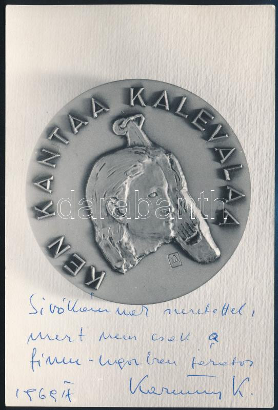 Kazimir Károly (1928-1999) tanár, rendező, mint a Thália Színház igazgatója autográf sorai levelezőlap méretű lapon