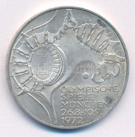 Német Szövetségi Köztársaság 1972. 10M Ag 'Müncheni Olimpia' T:1-,2 patina Federal Republic Germany 1972. 10 Mark Ag 'Munich Olympics' C:AU,XF Krause KM# 133 patina