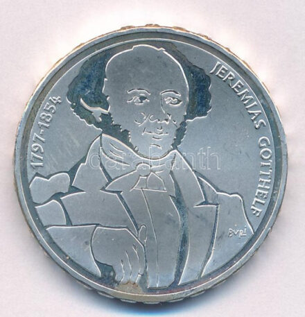 Svájc 1997. 20Fr Ag 'Jeremias Gotthelf születésének 200. évfordulója' T:1 Switzerland 1997. 20 Francs Ag '200th Anniversary - Birth of Jeremias Gotthelf' C:UNC Krause KM#79