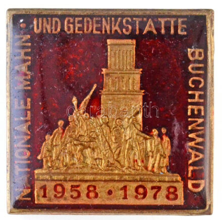 NDK 1978. 'Nationale mahn und gedenkstätte Buchenwald' részben zománcozott fém jelvény (25x25mm) T:1 GDR 1978. 'Nationale mahn und gedenkstätte Buchenwald' partially enamelled metal badge (25x25mm) C:UNC