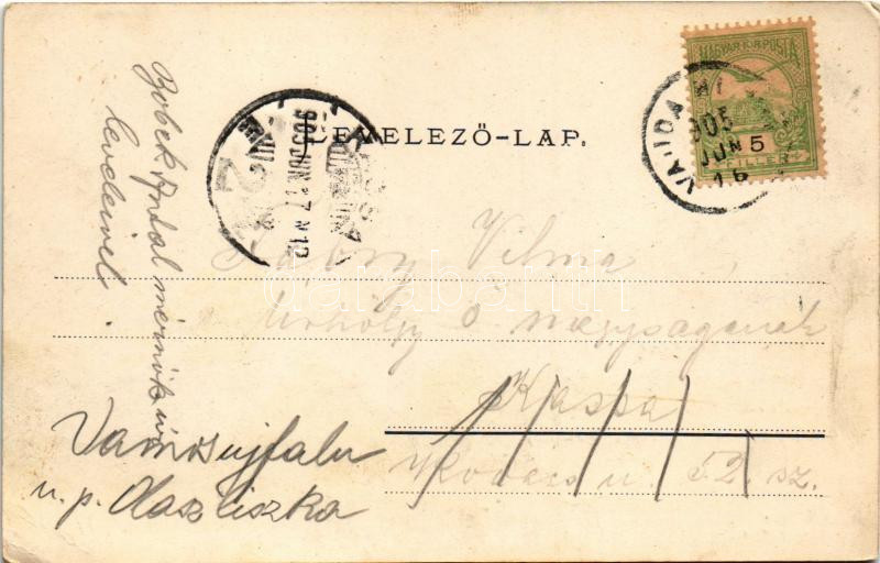 1905 Vajdahunyad, Vajda-Hunyad, Hunedoara; M. kir. vasgyár / ironworks, iron factory (EK) - Image 2