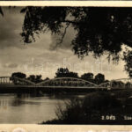 1940 Dés, Dej; Szamos híd, vonat / Somes river bridge, train + '1940 Dés visszatért' So. Stpl. (kis szakadás / small tear)