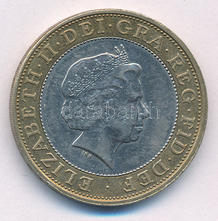 Nagy-Britannia 1999. 2P Cu-Ni/Ni-sárgaréz 'II. Erzsébet / Rögbi Világkupa' T:2 Great Britain 1999. 2 Pounds Cu-Ni/Ni-Brass 'Elisabeth II / Rugby World Cup, Wales 1999' C:XF Krause KM#999