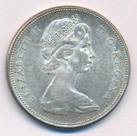 Kanada 1967. 1$ Ag 'II. Erzsébet' T:2 Canada 1967. 1 Dollar Ag 'Elizabeth II' C:XF Krause KM#70